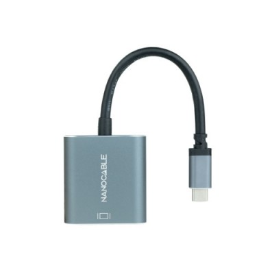 Nanocable Conversor USB C a DVI D 15 cm Gris