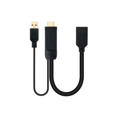 Nanocable Conversor HDMI 20 a DisplayPort V12 Negro 20 cm