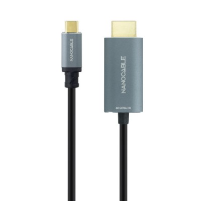 Nanocable Cable Conversor USB C a HDMI 21 8K60HZ 18m Negro