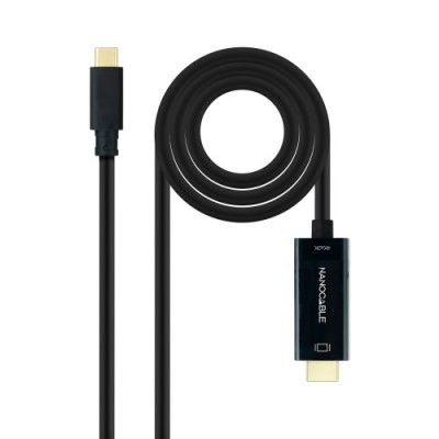 Nanocable Cable Conversor USB C a HDMI 14 4K30HZ 3 m Negro