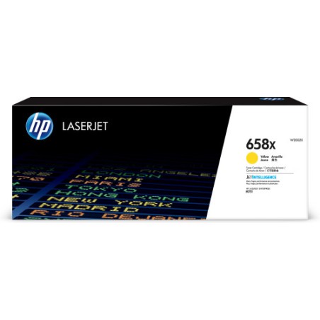 16940-HP Cartucho de toner Original LaserJet 658X amarillo de alta capacidad