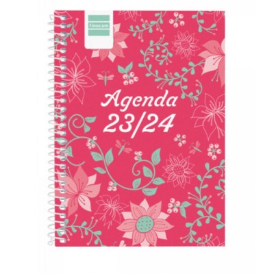 AGENDA ESCOLAR 2023 2024 8º 120X164 SEMANA VISTA HORIZONTAL COOL FLORAL FINOCAM 645000624