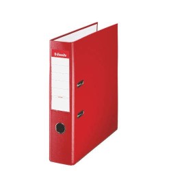 1705-ARCHIVADOR DE PALANCA PLASTICO FORRADO FORMATO FOLIO (350X287MM.) LOMO 75 MM. ROJO ESSELTE 42301