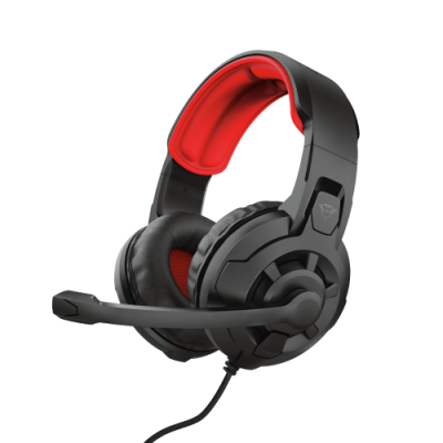 Trust GXT 411 Radius Auriculares Alambrico Diadema Juego Negro Rojo