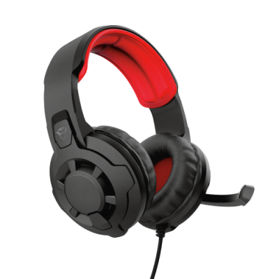 Trust GXT 411 Radius Auriculares Alambrico Diadema Juego Negro Rojo