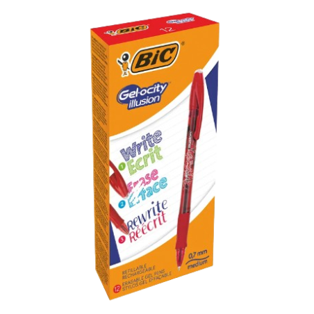 17219-BOLIGRAFO DE GEL BORRABLE ROJO BIC 516524