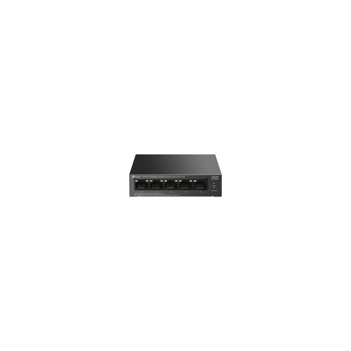 TP Link LiteWave LS105P No administrado Fast Ethernet 10 100 Energia sobre Ethernet PoE Negro