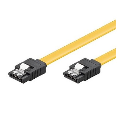 Ewent 05m 6GBs SATA 3 cable de SATA 05 m SATA 7 pin Negro Amarillo