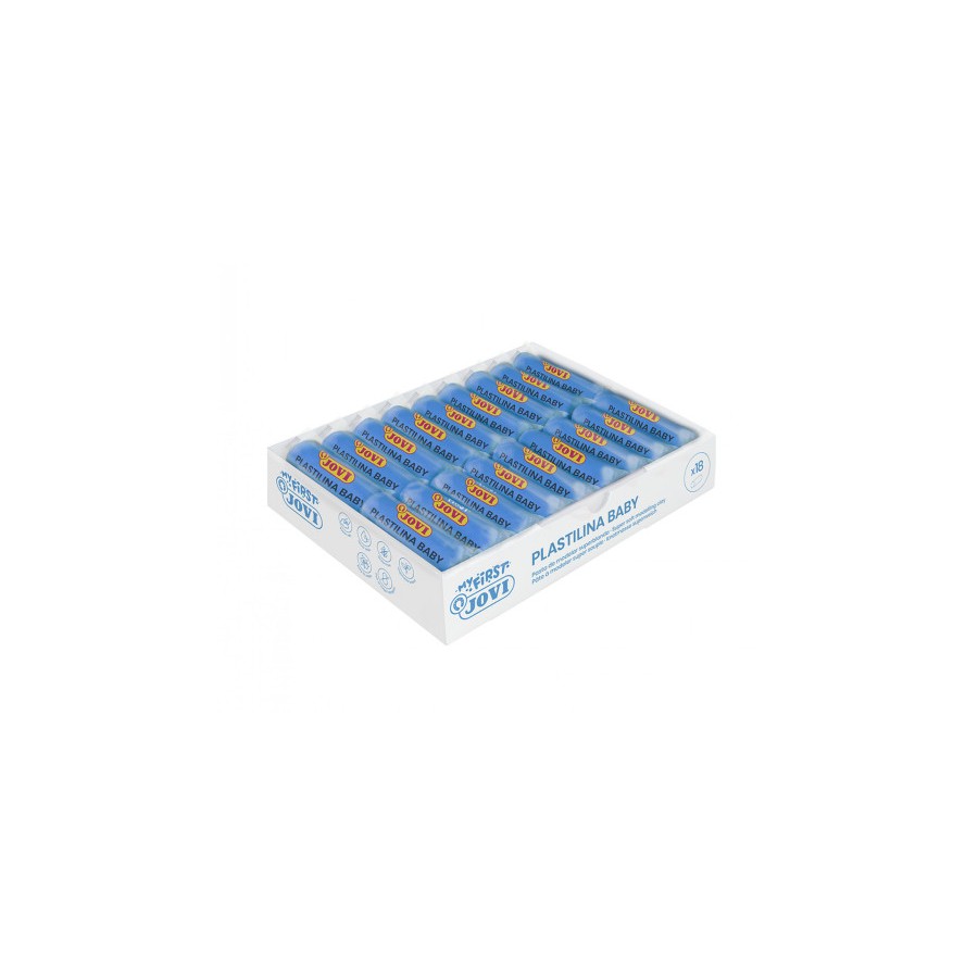 17311-MY FIRSTPLASTILINA BABY CAJA 18 PASTILLAS PASTA PARA MODELAR SUPER BLANDA 38 G AZUL  NEW JOVI 37012
