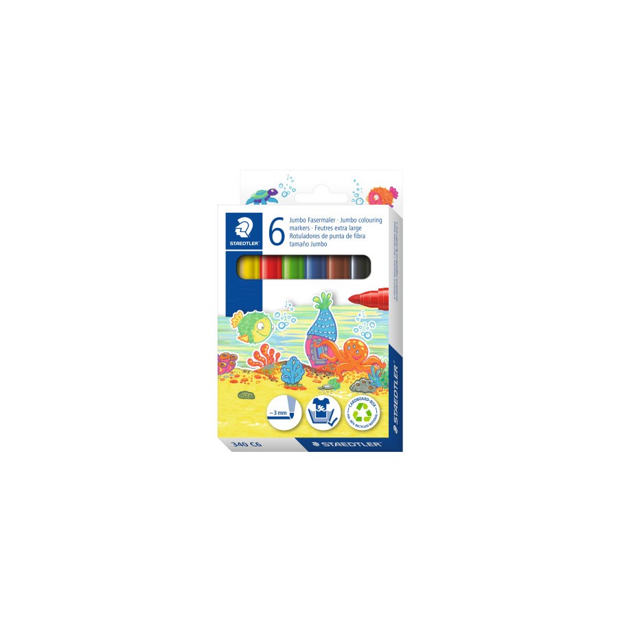 17382-ESTUCHE DE CARTON 6 ROTULADORES GRUESOS NORIS 340 COLORES SURTIDOS STAEDTLER 340 C6 17382-ESTUCHE DE CARTON 6 ROTULADORES GRUESOS NORIS 340 COLORES SURTIDOS STAEDTLER 340 C6