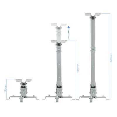 TooQ SOPORTE UNIVERSAL INCLINABLE DE TECHO PARA PROYECTOR PLATA