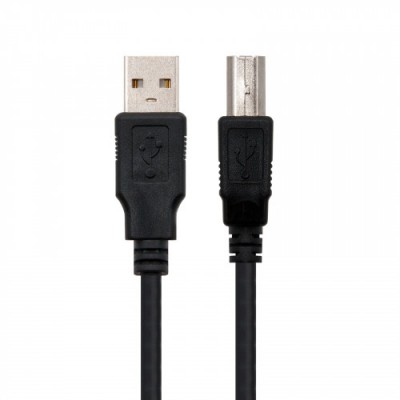 Nanocable 10010102 BK cable USB 1 m 20 USB A USB B Negro