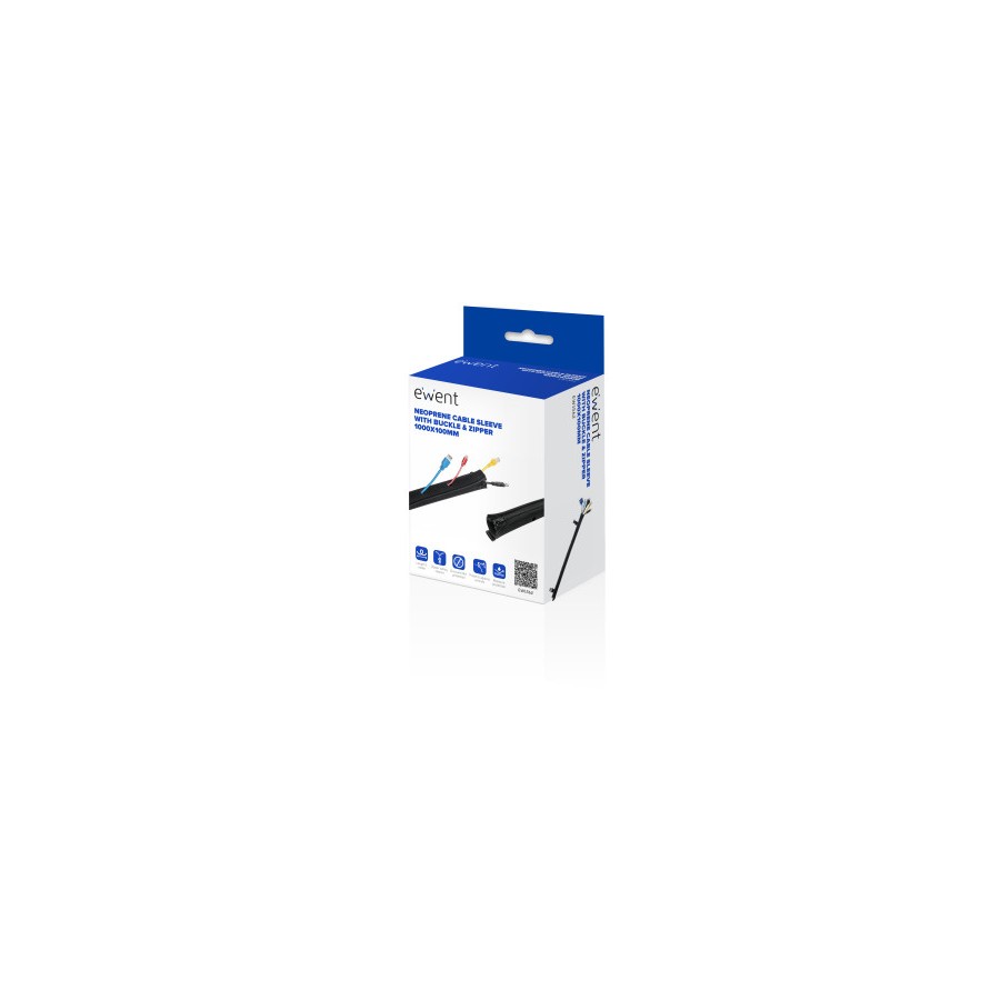 17596-Ewent EW1562 organizador de cables Universal Pasacables Negro 1 pieza(s) 17596-Ewent EW1562 organizador de cables Universal Pasacables Negro 1 pieza(s)