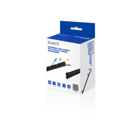 17596-Ewent EW1562 organizador de cables Universal Pasacables Negro 1 pieza(s)