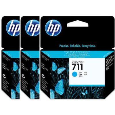 HP 711XL PACK 3 CARTUCHOS DE TINTA HP711XL CIAN CZ134A