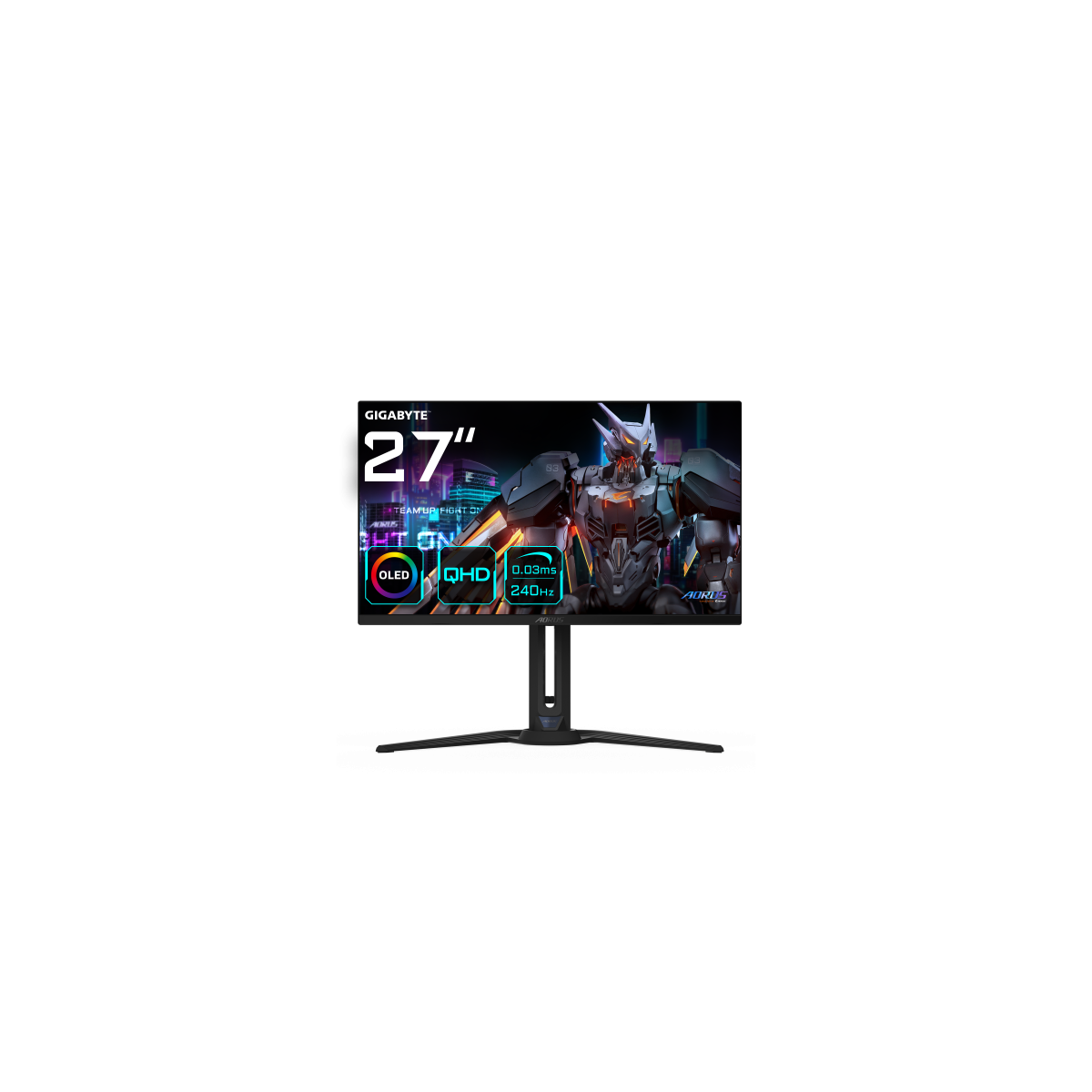 GIGABYTE AORUS Monitor de juego FO27Q2 OLED QHD de 27 2560 x 1440 QHD 240Hz 003ms KVM 250 cd m FreeSync Premium Pro DisplayHDR 