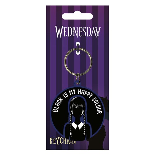 17932-LLAVERO GOMA NEGRO MY HAPPY COLOUR WEDNESDAY PYRAMID REDSTRING RK39475C