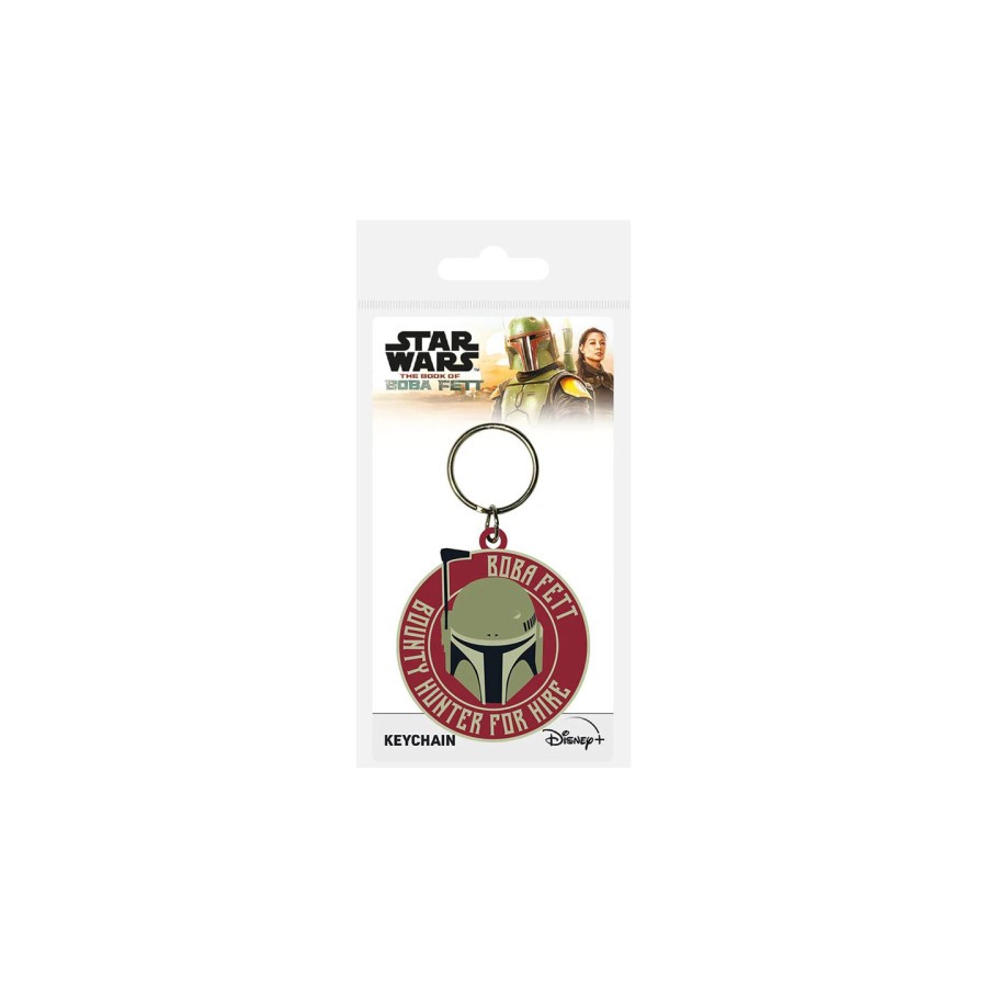 17944-LLAVERO DE GOMA STAR WARS EL LIBRO DE BOBA FETT PYRAMID REDSTRING RK39329C