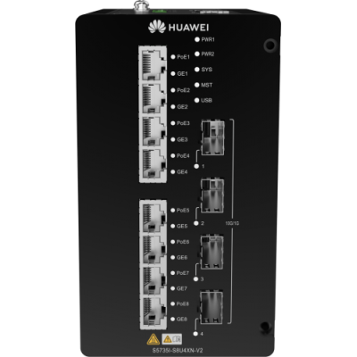 Huawei CloudEngine S5735I S8U4XN V2 Gestionado Gigabit Ethernet 10 100 1000 Energia sobre Ethernet PoE Negro