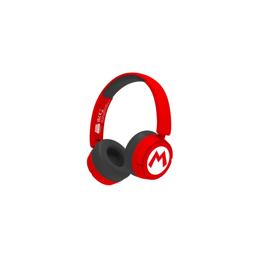 18208-AURICULARES KIDS BT LOGO SUPER MARIO ROJO OTL TECHNOLOGIES REDSTRING SM1016