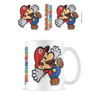 TAZA DESAYUNO SUPER MARIO PAPER MARIO PEGATINA PYRAMID MG26046