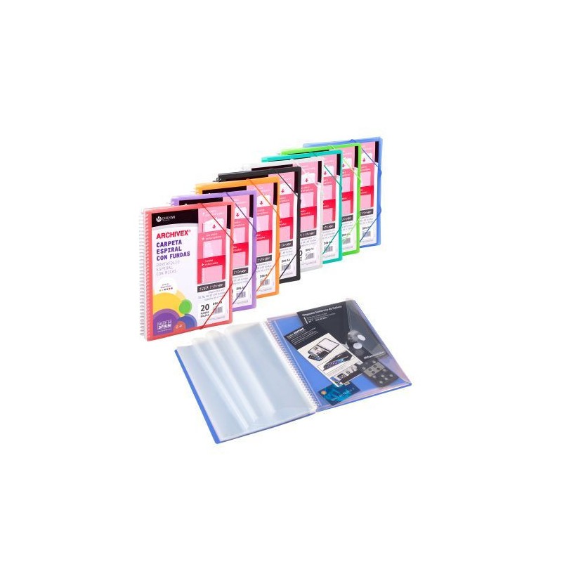1824-CARPETA ARCHIVEX-STAR ESPIRAL CANGURO 60 FUNDAS COLOR NEGRO CARCHIVO 53036006 1824-CARPETA ARCHIVEX-STAR ESPIRAL CANGURO 60 FUNDAS COLOR NEGRO CARCHIVO 53036006