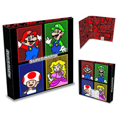 ARCHIVADOR DE ANILLAS A4 SUPER MARIO 4 COLORES 315 X 25 PYRAMID SR73817