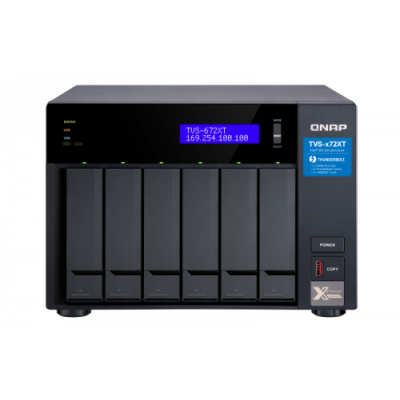 QNAP TVS 672XT NAS Torre Ethernet Negro i3 8100T