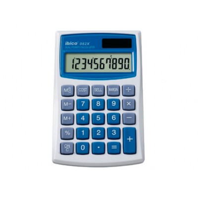 CALCULADORA DE BOLSILLO DE 10 DIGITOS MODELO 082X SOLAR PILA IBICO IB410017