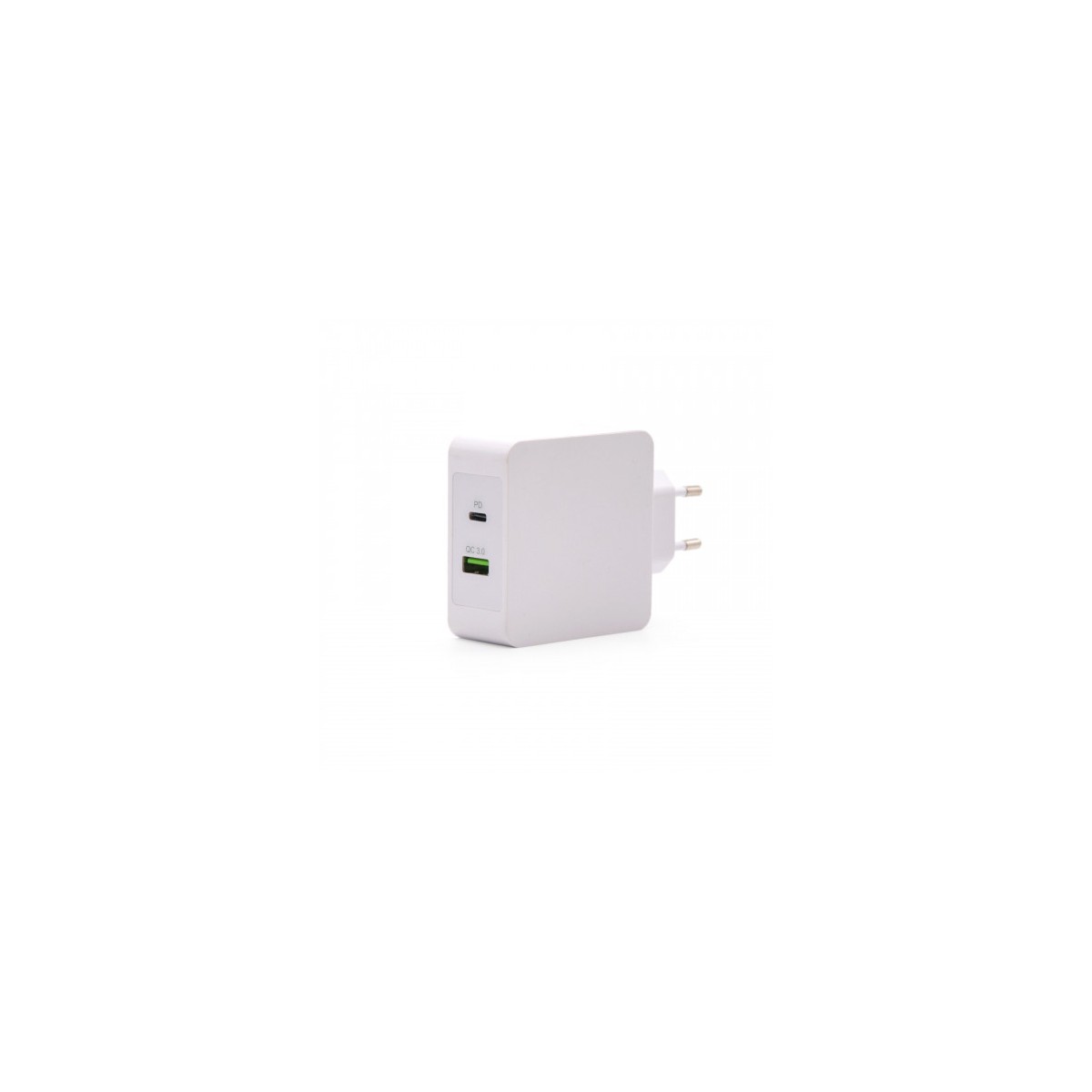 TooQ Cargador de Pared doble puerto USB C PD USB A QC30 48W