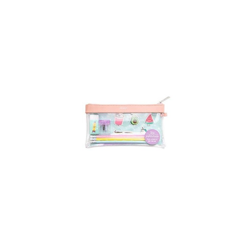 1856-KIT DE ESTUCHE TRANSPARENTE PVC "PARA APUNTES QUE MOLAN" MR.WONDERFUL WOA09499ES