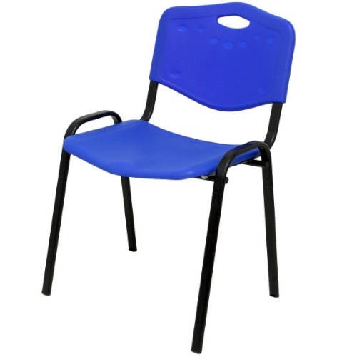 187-PACK 4 SILLAS CONFIDENTE MODELO ROBLEDO PLASTICO AZUL PIQUERAS Y CRESPO PACK426IAZ