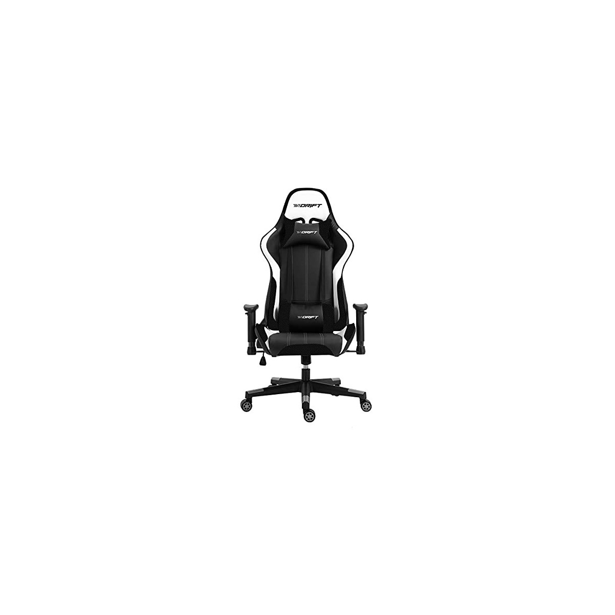 DRIFT DR175 Silla para videojuegos universal Asiento acolchado Negro Blanco