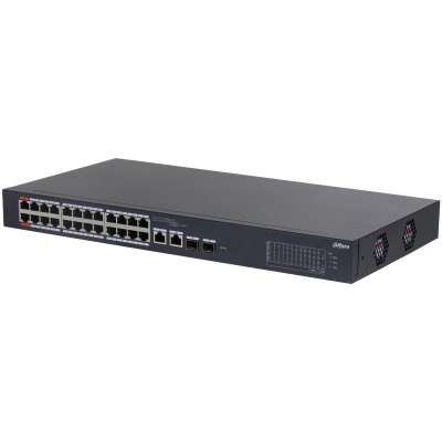 Dahua Technology DH CS4226 24ET 375 switch Gestionado L2 Gigabit Ethernet 10 100 1000 Energia sobre Ethernet PoE Negro