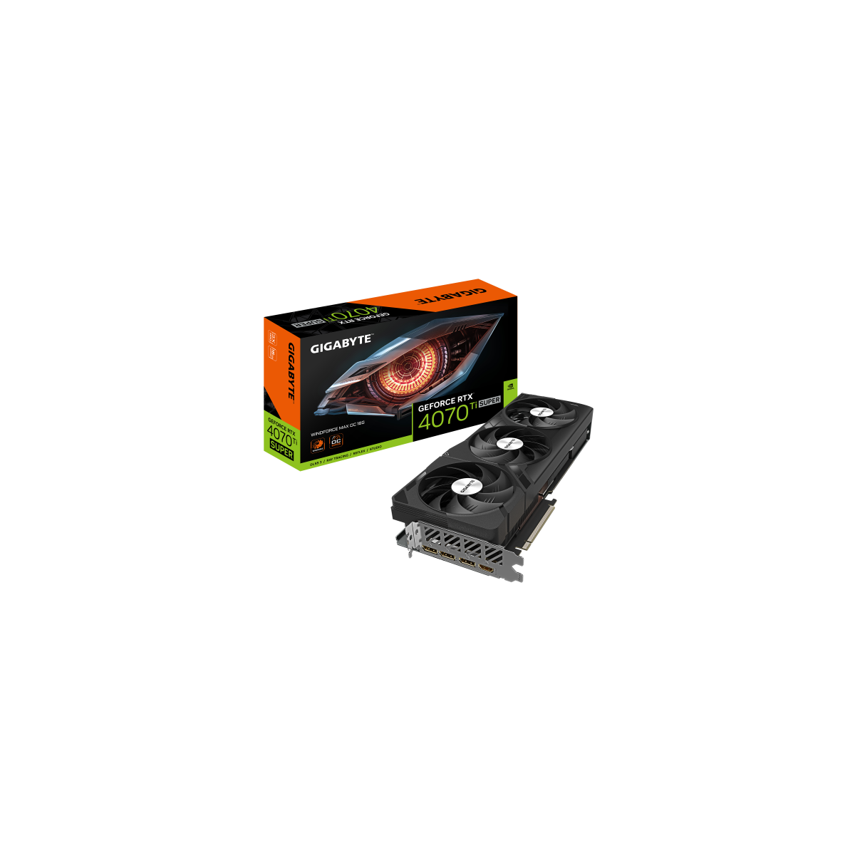 GIGABYTE GeForce RTX 4070 Ti SUPER WINDFORCE MAX OC 16GB GDDR6X 256bit PCI E 40 2655MHz Frecuencia Base 3 x DisplayPort 14a 1 x