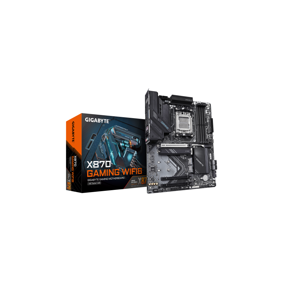 19249-GIGABYTE X870 GAMING WIFI6 Placa Base - Compatible con CPUs AMD Ryzen 9000, VRM de 8+2+2 fases, hasta 8000MHz DDR5 19249-GIGABYTE X870 GAMING WIFI6 Placa Base - Compatible con CPUs AMD Ryzen 9000, VRM de 8+2+2 fases, hasta 8000MHz DDR5
