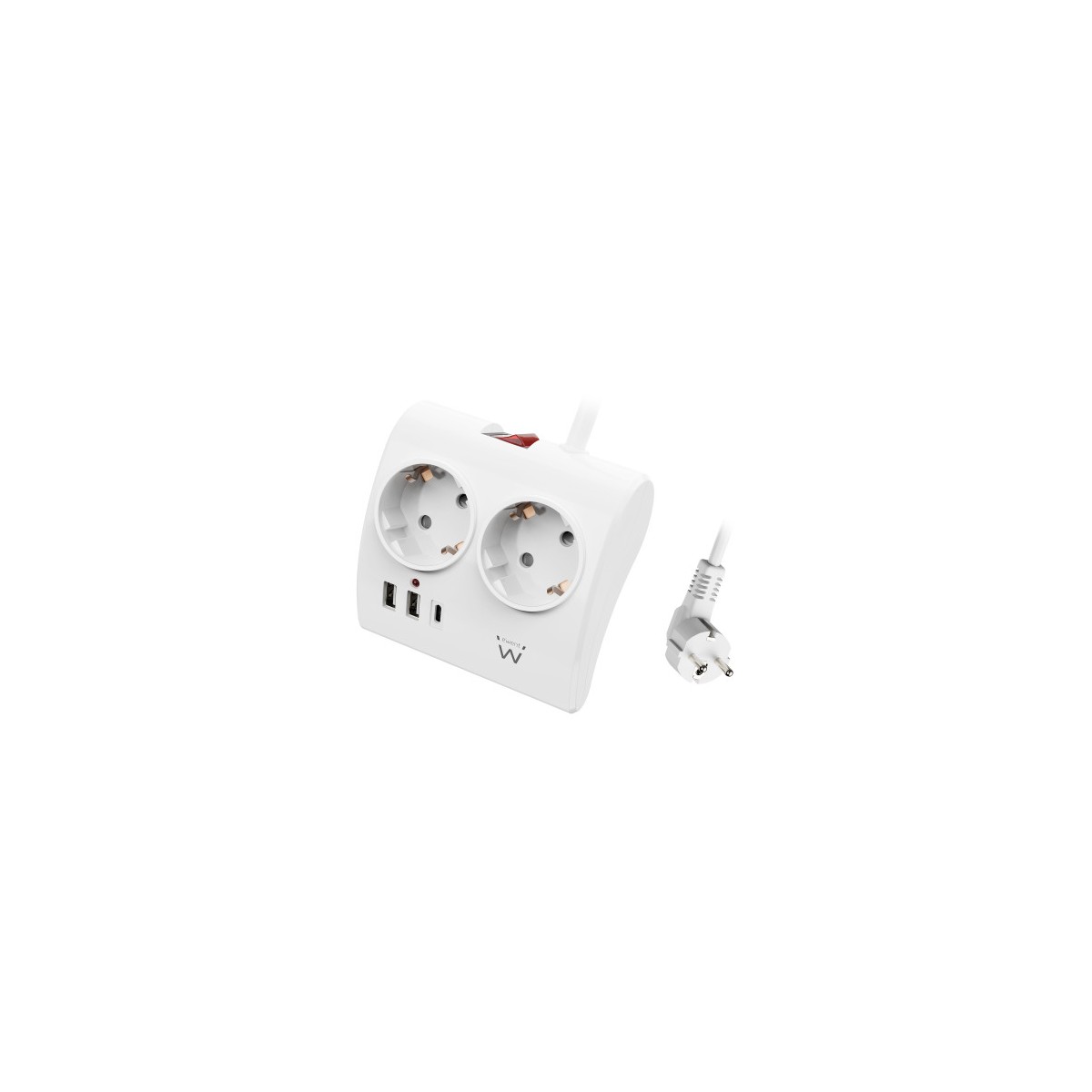 Ewent EW3870 base multiple 15 m 3 salidas AC Interior Blanco