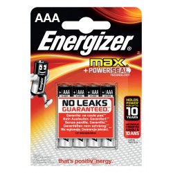 1955-BLISTER 4 PILAS MAX TIPO LR03 (AAA) ENERGIZER E301532000