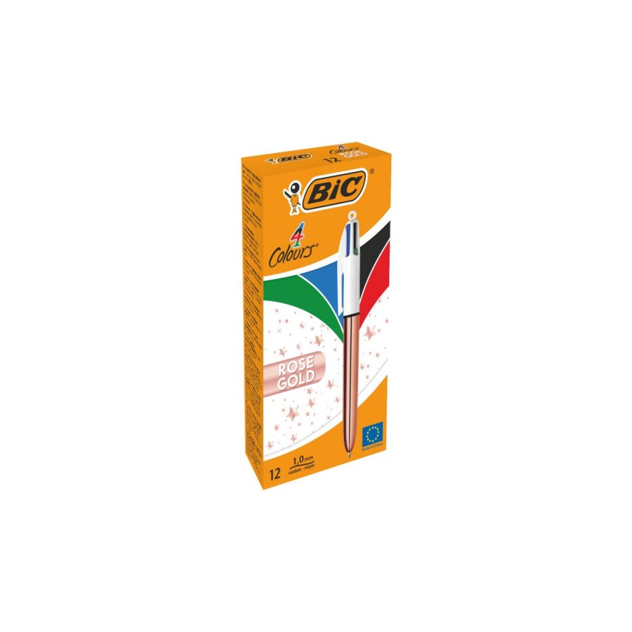 19723-BOLIGRAFO 4 COLORES PINK GOLD BIC 504894 19723-BOLIGRAFO 4 COLORES PINK GOLD BIC 504894