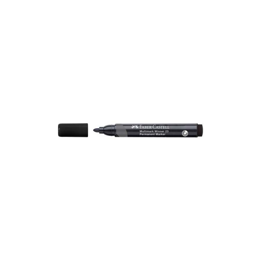 19745-MARCADOR MULTIMARK WINNER 23 NEGRO PUNTA CONICA Y SIN CLIP FABER CASTELL 453397