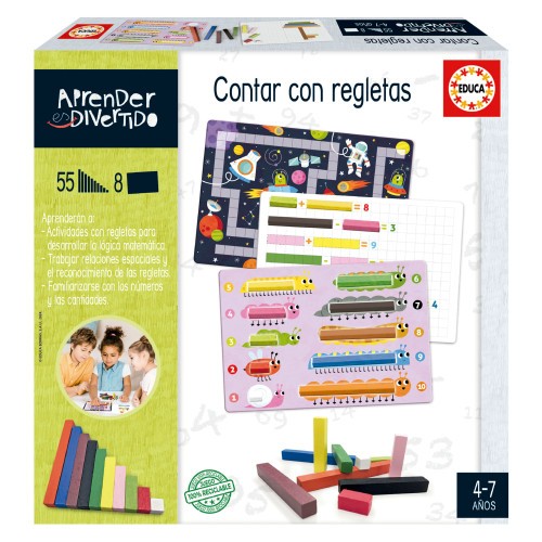 19779-JUEGO CONTAR CON REGLETAS (COL. APRENDER ES DIVERTIDO) EDUCA BORRAS 20110