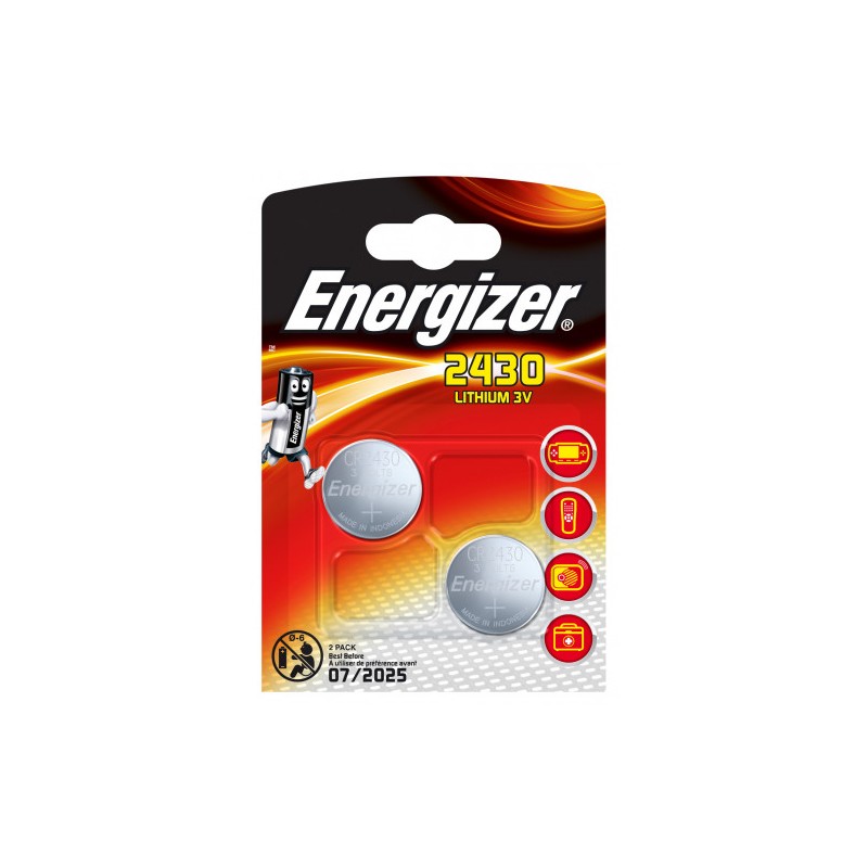 1981-BLISTER 2 PILAS DE BOTON MODELO CR2430 ENERGIZER E300830301