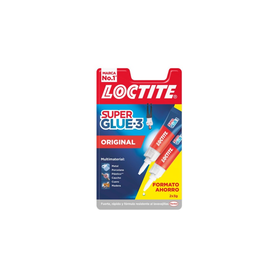 19905-LOCTITE SUPERGLUE-3 ORIGINAL DUO 2X3 BL 3GR+3GR LOCTITE 2640781 19905-LOCTITE SUPERGLUE-3 ORIGINAL DUO 2X3 BL 3GR+3GR LOCTITE 2640781