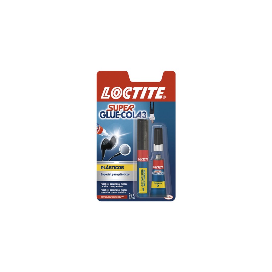 19910-LOCTITE SUPERGLUE-3 PLASTICOS DIFICILES BL 4 ML + 2 GR LOCTITE 2642430 19910-LOCTITE SUPERGLUE-3 PLASTICOS DIFICILES BL 4 ML + 2 GR LOCTITE 2642430