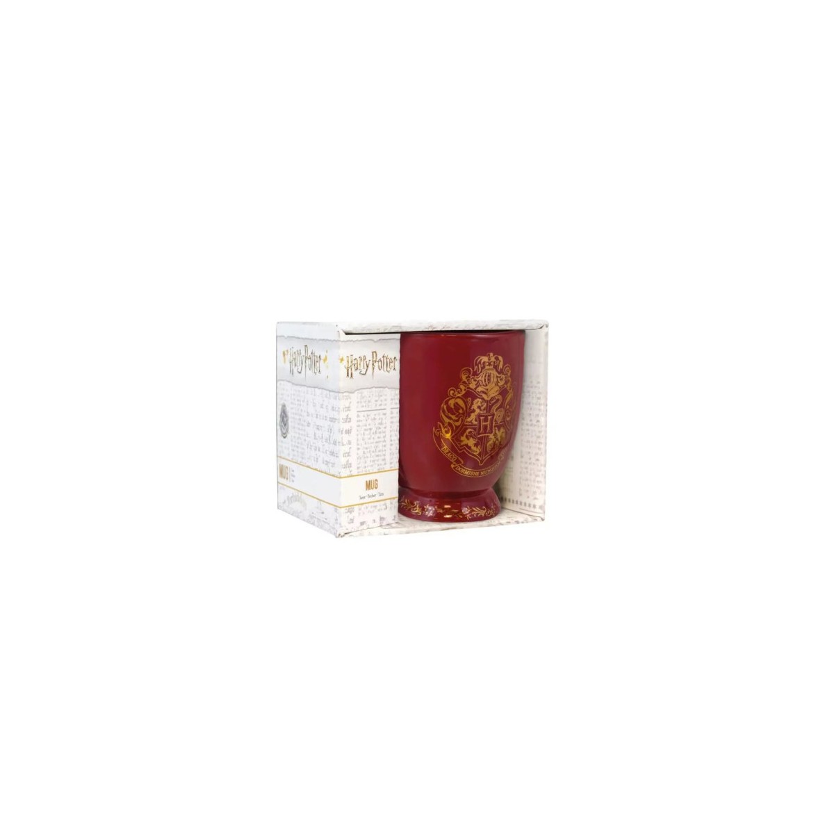 TAZA DESAYUNO BERENJENA ESCUDO HOGWARTS PALADONE PP4260HPV2