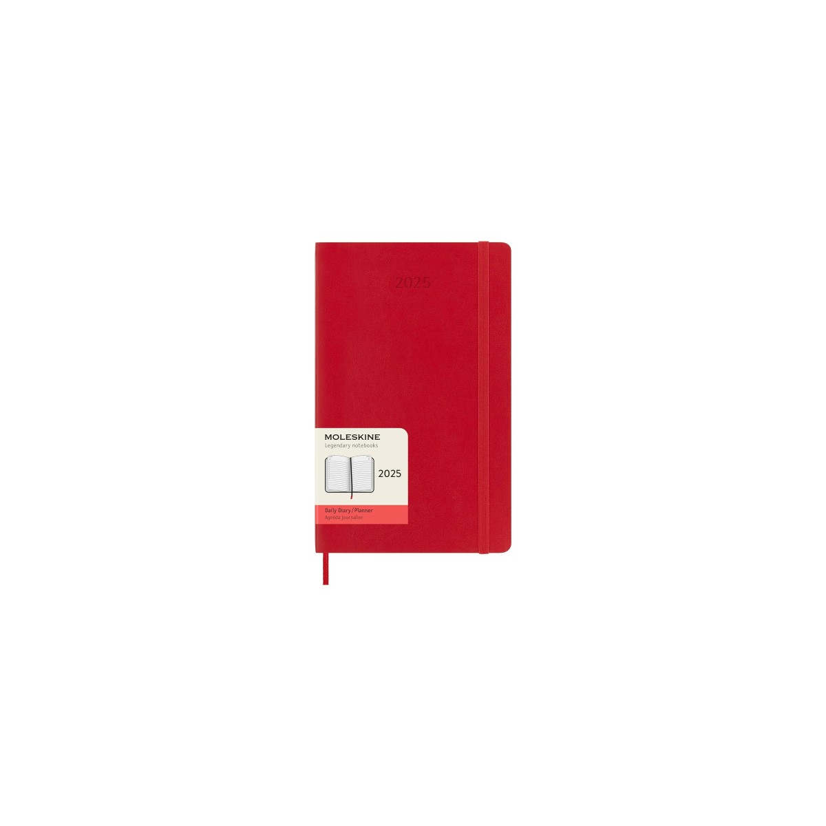 AGENDA 2025 TAPA BLANDA 12 MESES DIARIA L 13 X 21 CM ROJA MOLESKINE DSF212DC3Y25