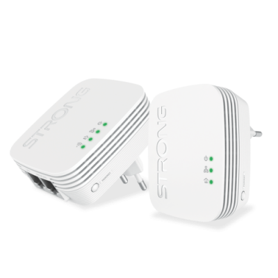 Strong POWERLWF600DUOMINI adaptador de red PowerLine 600 Mbit s Ethernet Wifi Blanco 2 piezas