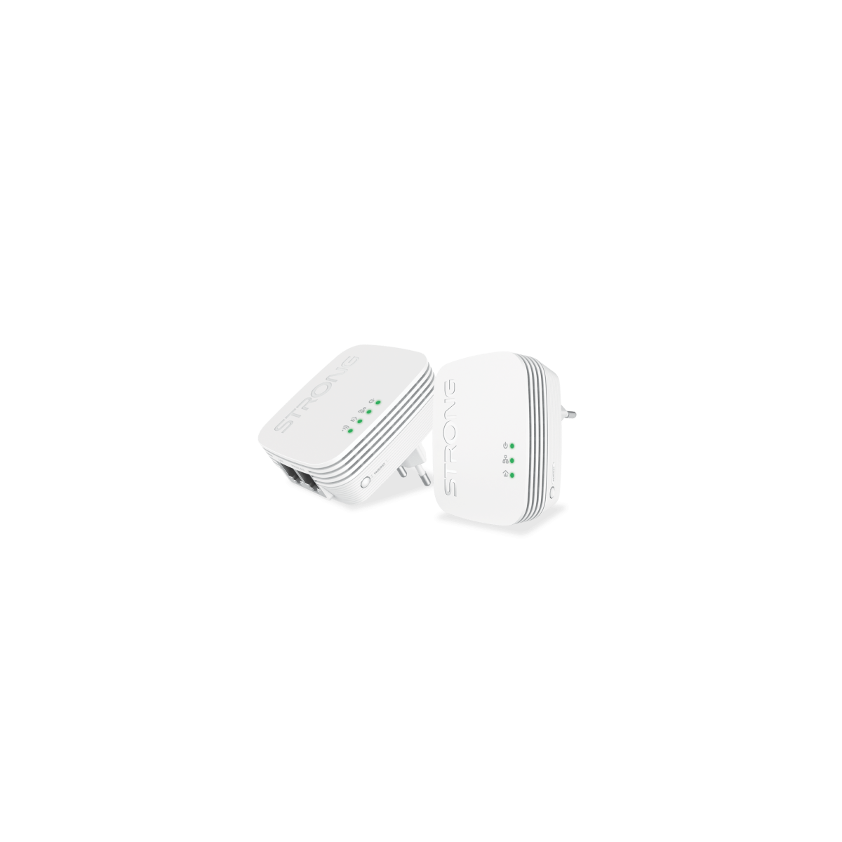 Strong POWERLWF600DUOMINI adaptador de red PowerLine 600 Mbit s Ethernet Wifi Blanco 2 piezas