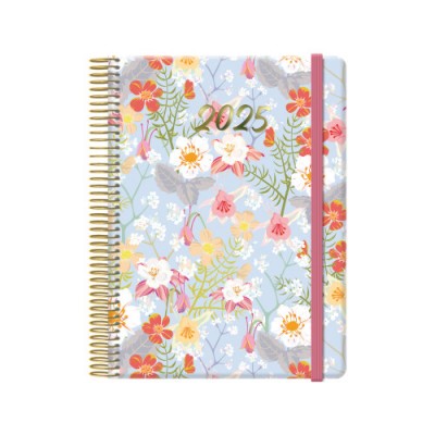 AGENDA 2025 CUTE DiA PaGINA 15 X 21 CM MODELO GARDENIA CON 4 HOJAS DE PEGATINAS DOHE 12903 25