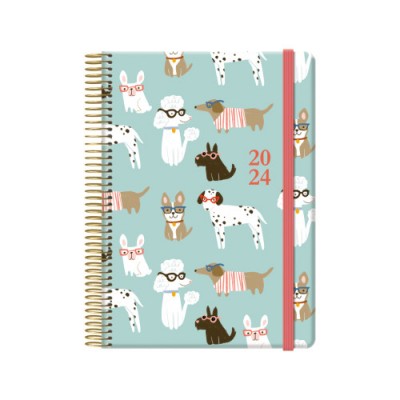 AGENDA 2025 CUTE DiA PaGINA 15 X 21 CM MODELO DOG CON 4 HOJAS DE PEGATINAS DOHE 12906 25